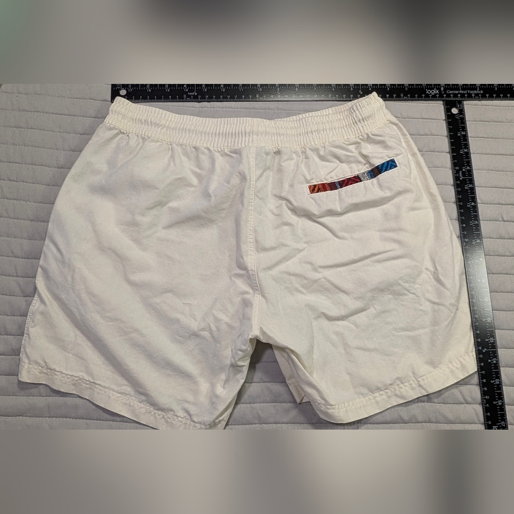White Hybrid Shorts with Multicolor Accent